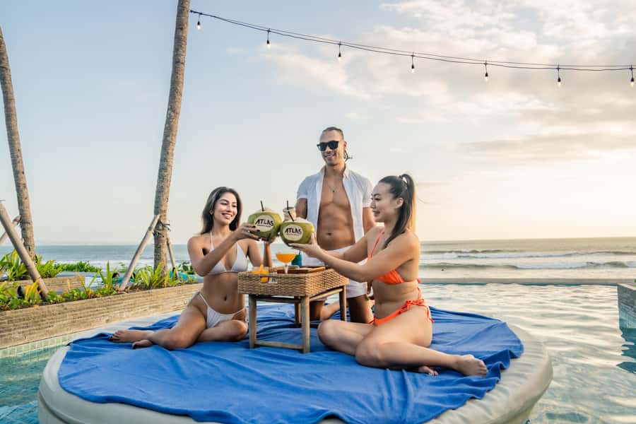 Atlas Beach Club Bali: DayBed/Sofa Booking with F&B Credit - VIP extras and special occasions