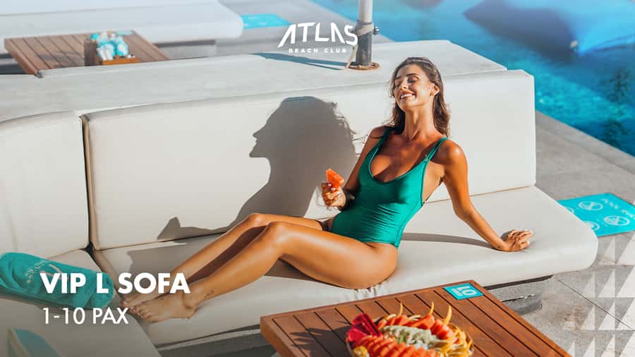 Atlas Beach Club Bali: DayBed/Sofa Booking with F&B Credit - Choosing between six daybed areas