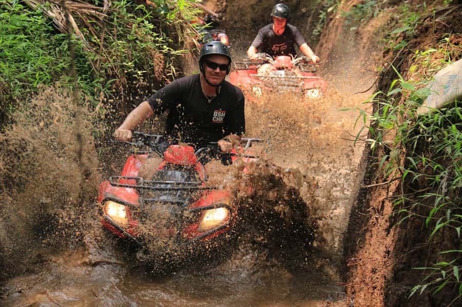 ATV Jungle Trek Bali: Wild Path, Waterfall with Lunch, Guide - Mud pools, river trails, and fun tracks