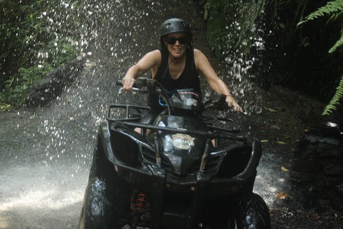 ATV Quad Bike Through Tunnel and Waterfall - The safety briefing comes first