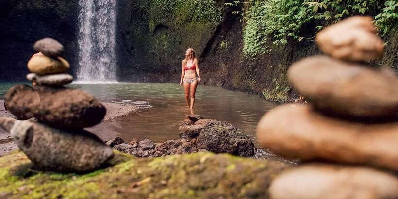 Bali: 3 Waterfalls and Tegalalang Rice Terrace Private Tour - Tukad Cepung is the most unusual setting