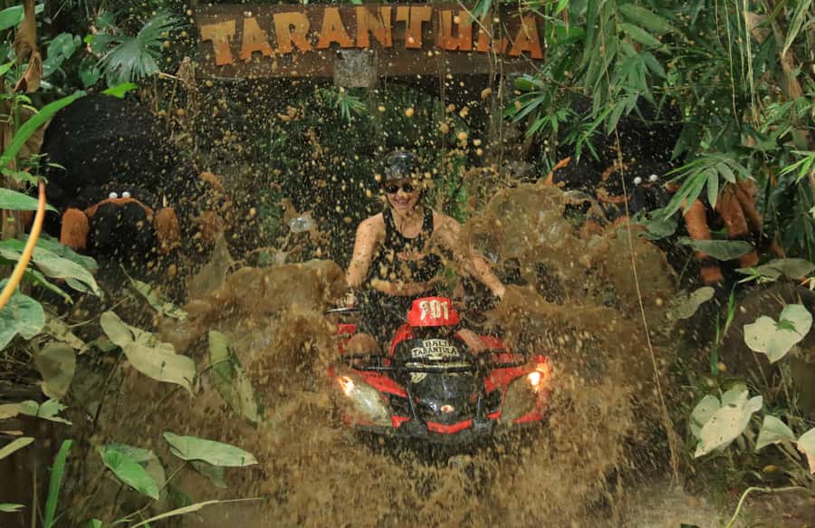 Bali: ATV Quad Bike Through Waterfall and Tunnel - Safety briefing before the mud starts