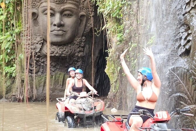 Bali ATV Ride Ubud Waterfall,RiceField,River,Kingkong-Temple cave - Lunch, shower, and pool access after the ride
