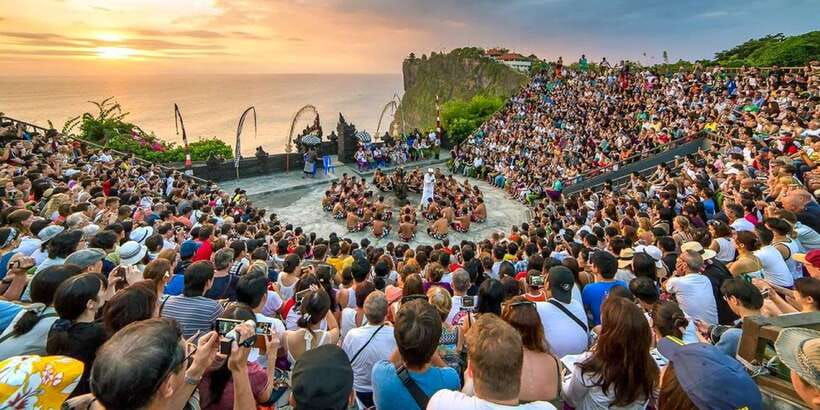 Bali: Beaches, Uluwatu Temple Sunset & Fire Kecak Dance Show - Suluban Beach, caves and surf breaks