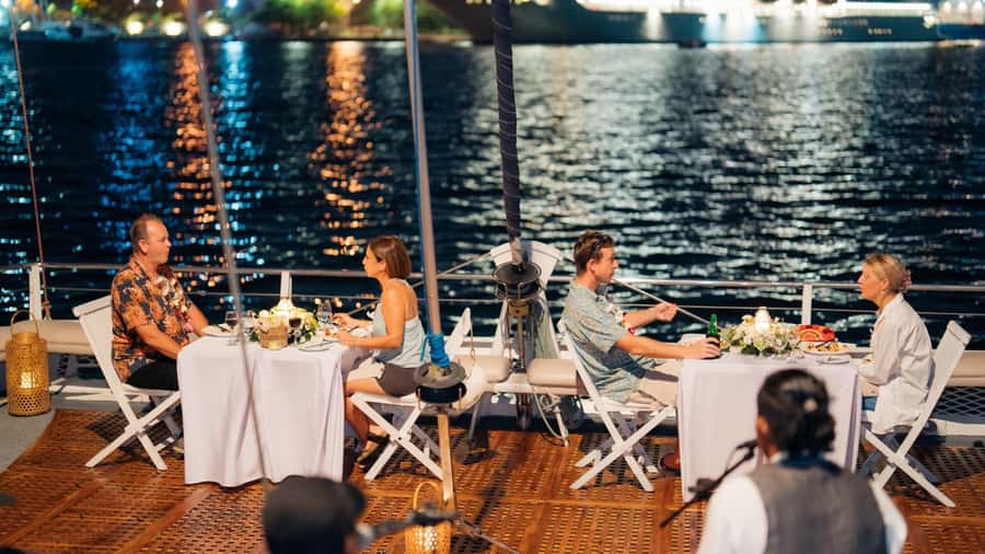 Bali/Benoa: 5-Course Romantic Evening Cruise With Live Music - A small boat makes a big difference