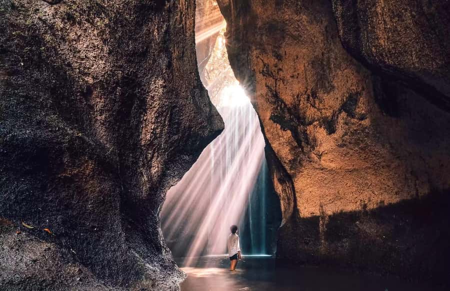 Bali Best Waterfalls Private Tour - Tukad Cepung, a waterfall below the cave