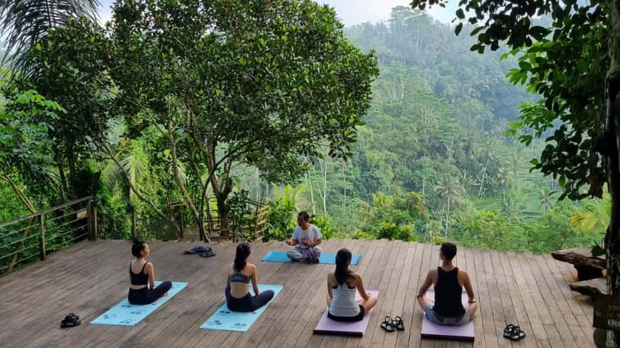 Bali Bliss: Yoga, Floating Breakfast and Rice terrace walk - A soft start with Balinese classical yoga