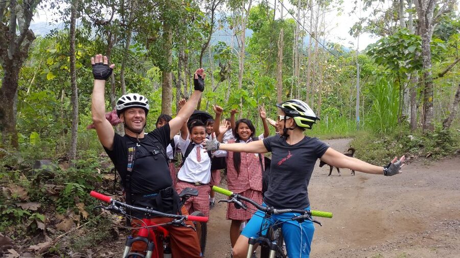 Bali: Jatiluwih Rice Terraces 1 Hour Electric Bike Tour - A valley framed by four extinct volcanoes