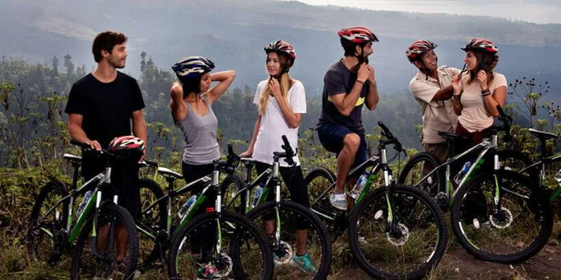 Bali: Mount Batur Mountain Biking Adventure with Lunch - Forest trails, plantations, and the changing view