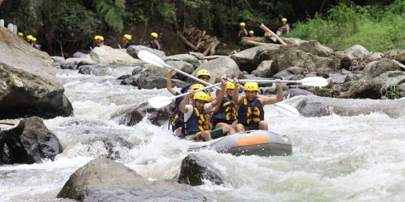 Bali: Mountain Bike Tour and River Rafting with Lunch - A bamboo forest and a personal village connection