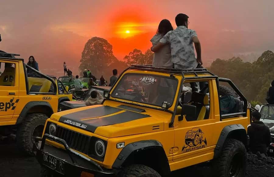 Bali: Mt Batur Jeep Sunrise & Taman Sari Waterfall Tour - The Mount Batur jeep ride before sunrise