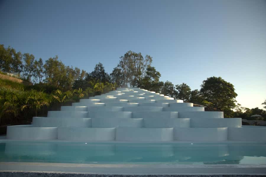 Bali: Natural Hot Spring in Pyramid Infinity Pools - Soaking in the tiered natural hot spring pools