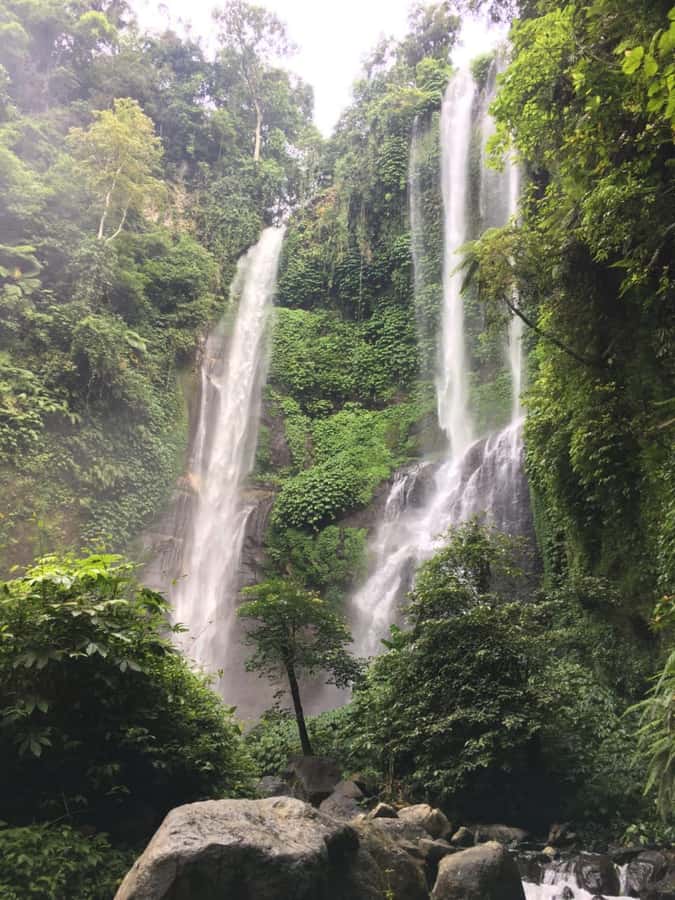 Bali: North Bali Waterfalls and Twin Lakes Tour with Lunch - Banyumala Waterfall and the chance to swim