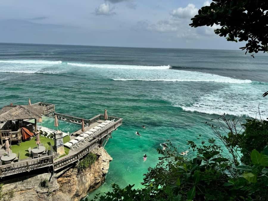 Bali: Padang Beach, Uluwatu Kecak Fire Dance, & Suluban Tour - Suluban Beach, cliffs and sea caves without the swim