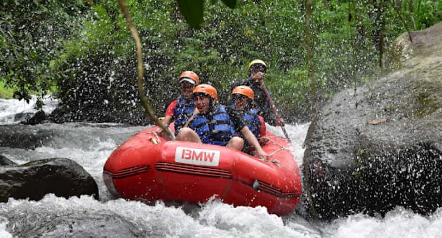 Bali Rafting: River Rafting with Zipline Down to the River - What the 16-kilometer rafting route feels like