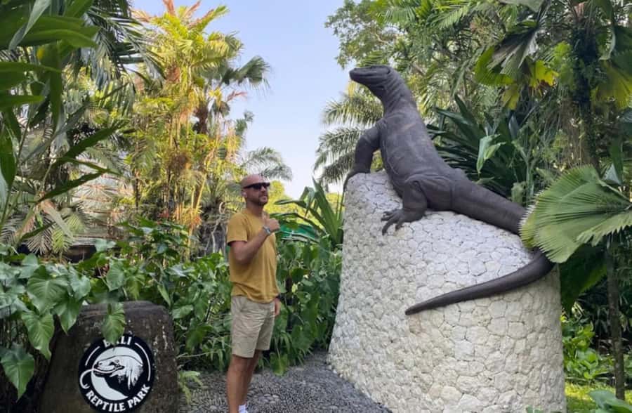 Bali Reptile Park 1-Day Admission Ticket - Holding a Reptile Under Staff Supervision