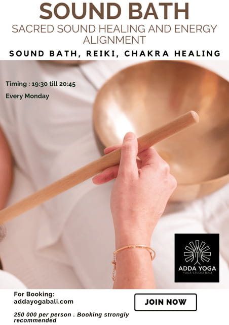 Bali: Sound Healing and Energy Alignment at ADDA YOGA - What the $19 price really gives you