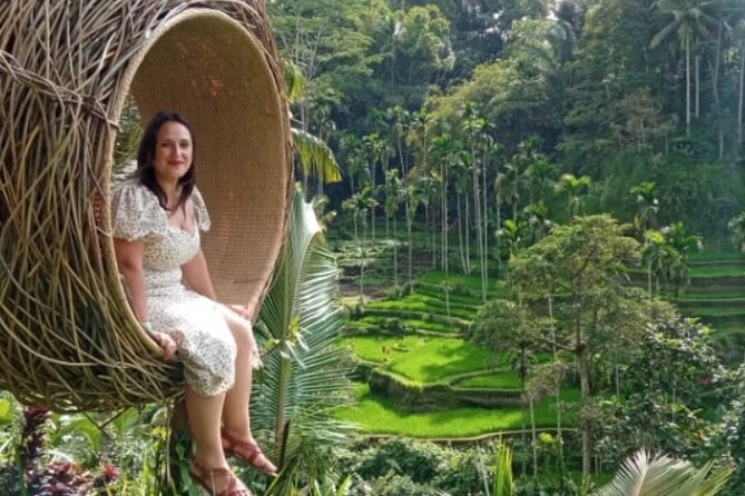 Bali Swing Hot Spring And Waterfall Private Guided Tour - Tampaksiring flower garden and old buildings