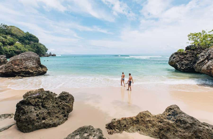 Bali: Uluwatu Beaches Tour with Padang Padang and Suluban - Melasti offers the easiest mood for swimming and sun