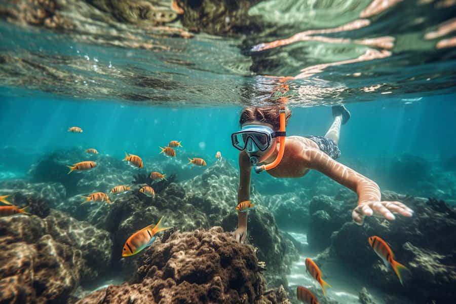 Bali: Watching Dolphin, Swimming & Snorkeling Tour - Snorkeling over coral and fish