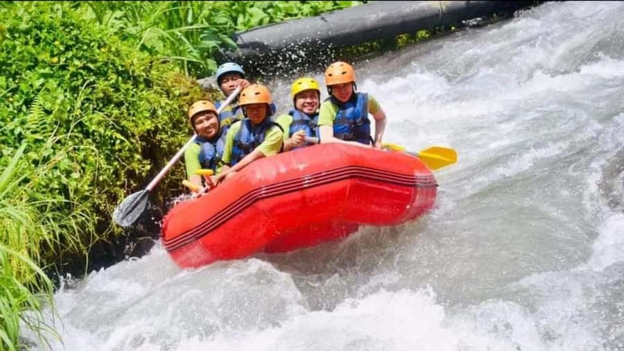 Bali: Waterfall Gorilla Cave ATV & Ubud Rafting Trip & Lunch - From paddles to a 1.5-hour ATV ride