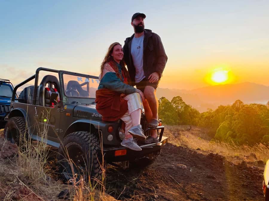 From Ubud: Mount Batur Shared Jeep Sunrise & Hot Spring Tour - Transport, return options, and the long morning