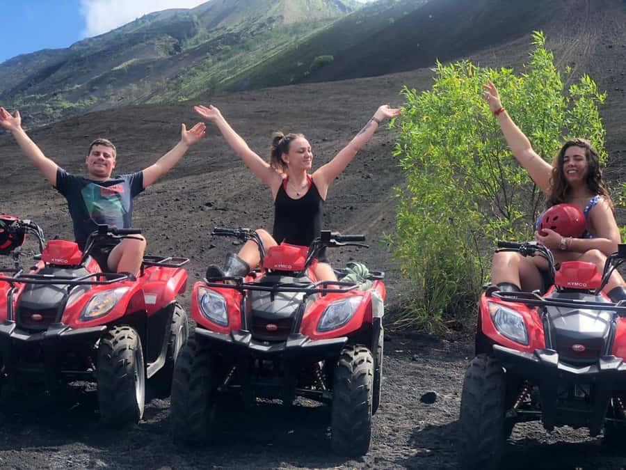 Mount Batur: ATV Quad Bike Black Lava & Sand Adventure - The hot spring finish