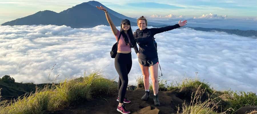 Mount Batur: Sunrise Dirt Bike Trek with Trained Riders - Riding through the night toward Mount Batur