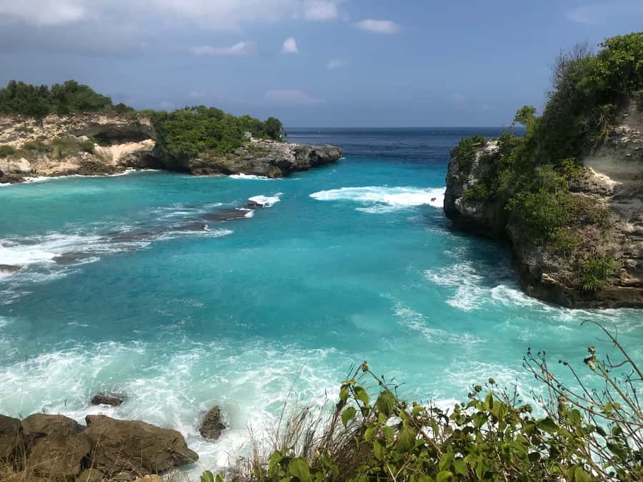 Nusa Lembongan & Nusa Ceningan Island Tour - Panorama Point and the view toward Mount Agung