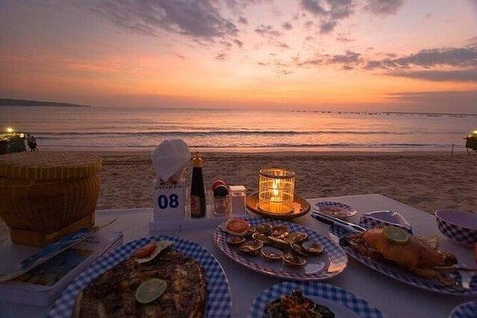 Romantic Seafood Dinner at Jimbaran Beach Bali include Sunset - Sunset on the sand at Jimbaran Bay