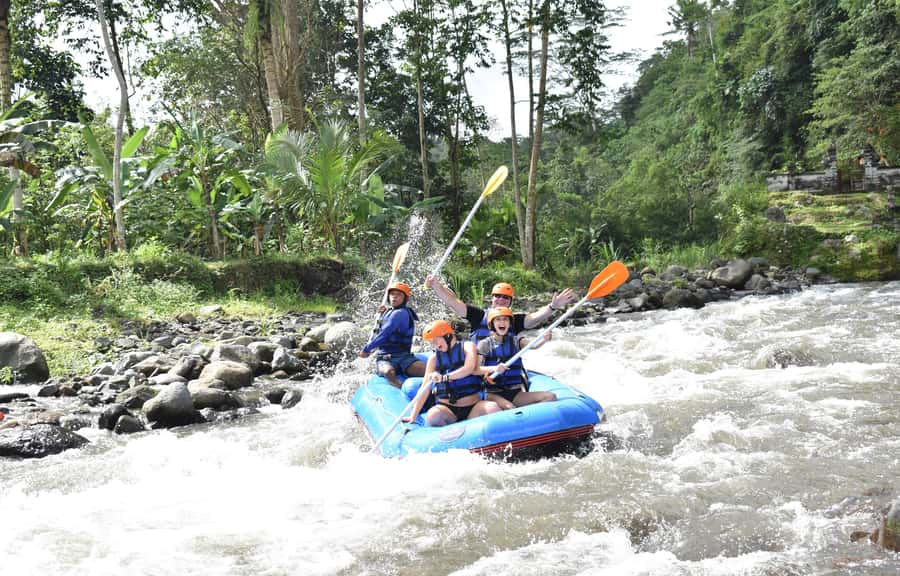 Telaga Waja River: Rafting Expedition with Lunch - Waterfalls, cliffs, and the long middle section