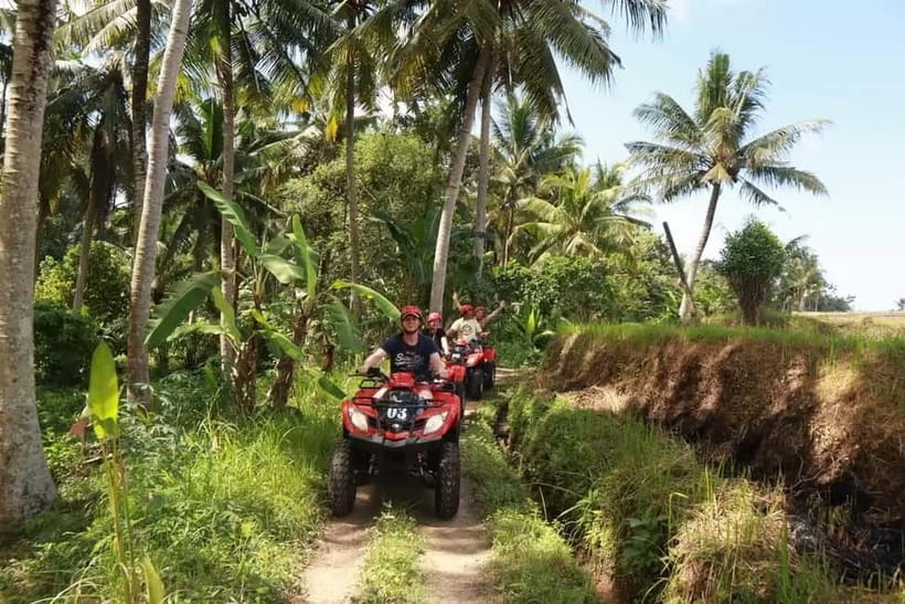 Ubud: ATV Bike Tour Kingkong Temple Cave,Waterfall-Free pool - Cooling off at the waterfall and pool