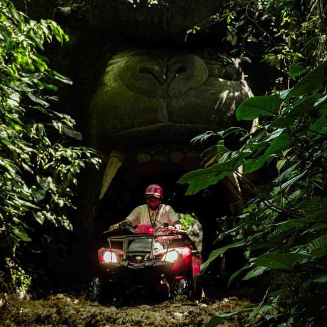 Ubud: ATV Bike Tour Kingkong Temple Cave,Waterfall-Free pool - Rice fields, forest, mud, and river crossings