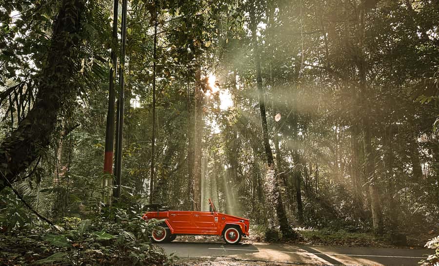 Ubud: Classic Vintage Volkswagen Custom Tour - Artisan villages: silver, batik, and wood carving