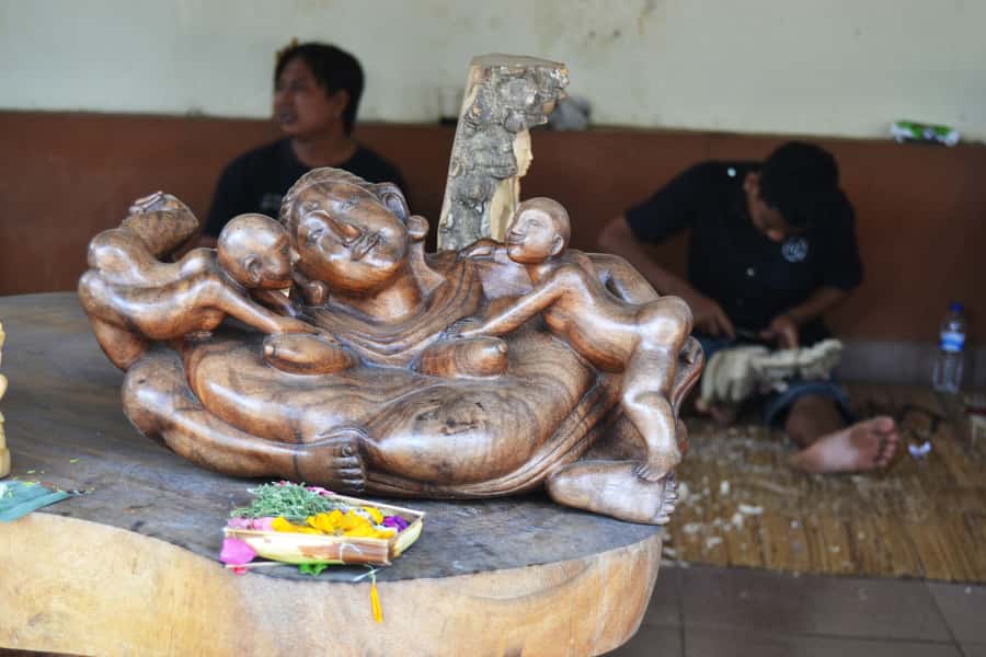 Ubud: Rice Terrace, Waterfall, & Elephant Cave - Tegenungan Waterfall: start with water and jungle