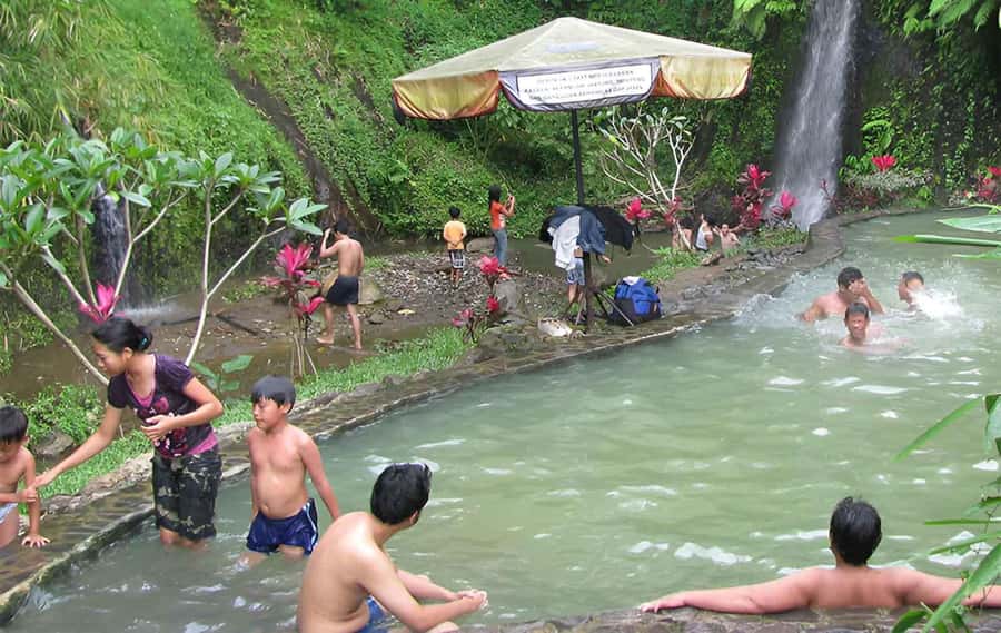 Ulun Danu Beratan, Jatiluwih, & Tanah Lot Private Tour - A warm soak at Angseri Hot Spring